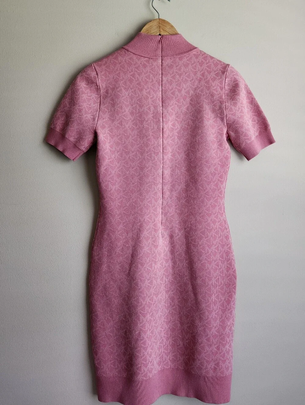 Michael Kors Dusty Rose Ribbed Bodycon Dress Sz Small Nwt